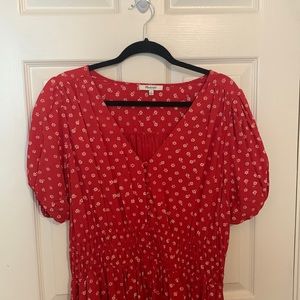 Madewell Plus Size Dress - Vintage Red Floral